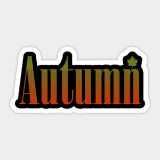 Autumn-Red Green Text Sticker